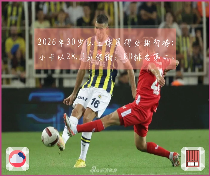 2026年30岁以上球员得分排行榜：小卡以28.3分领衔，KD排名第二，老詹位列第四
